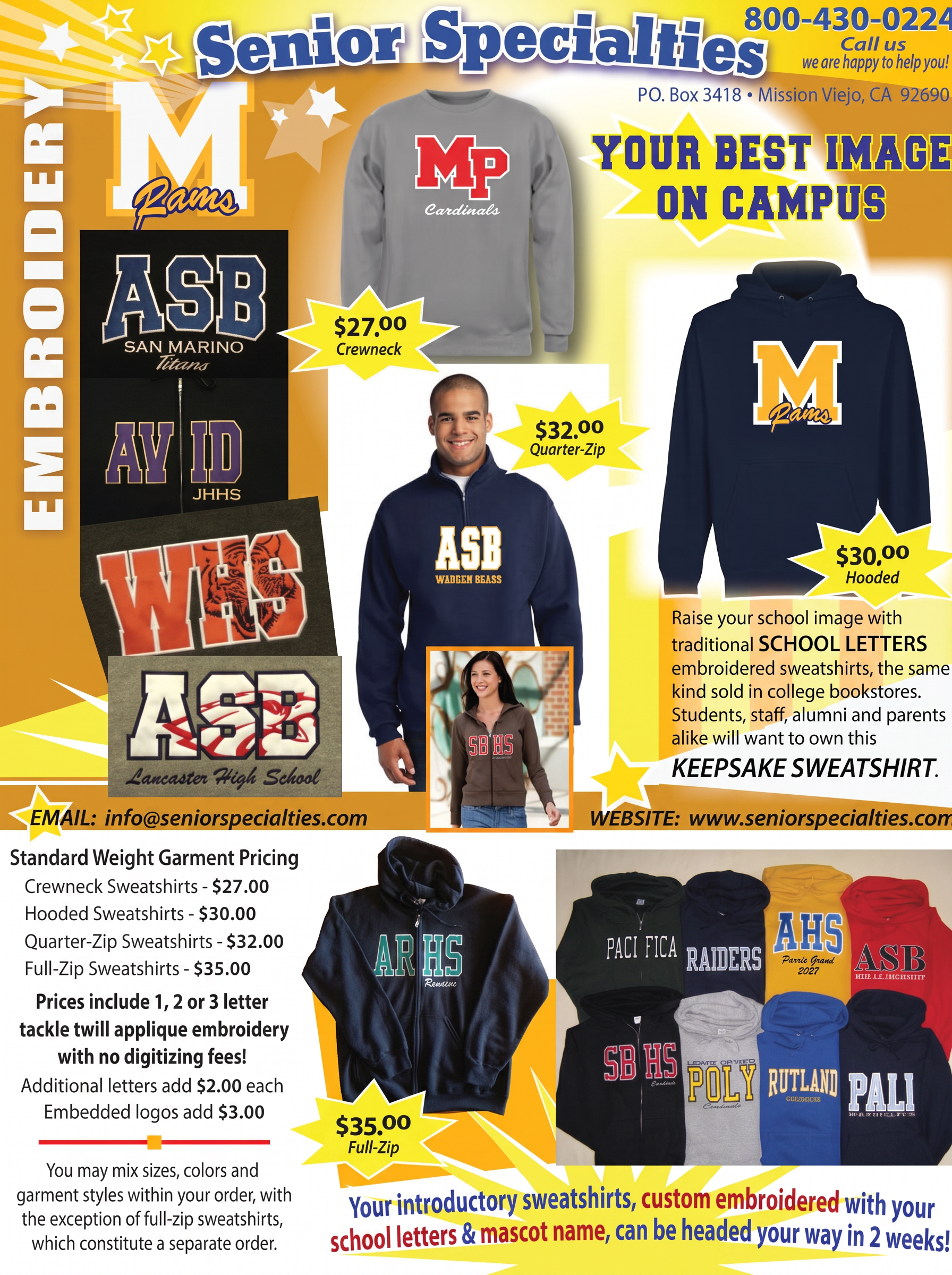 Embroidered Applique Sweatshirts